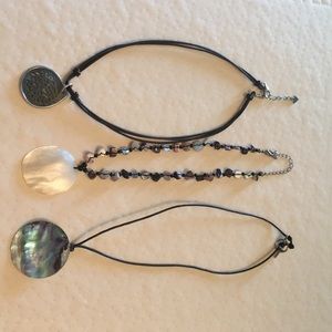 Three necklaces for one price.